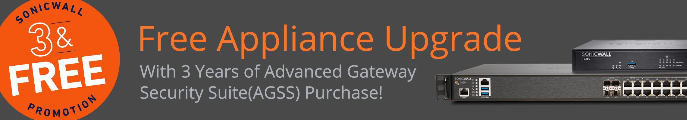 SonicWall 3 and Free Promotion
